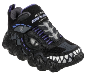 Chlapecké Light Up Boty Skechers Skech-O-Saurus Lights - Breeze Tracker Černé Šedé | CZ.400118LBKCC