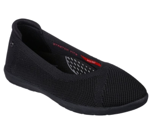 Dámské Baleríny Skechers Arch Fit Cleo Sportovní Černé | CZ.158538BBK