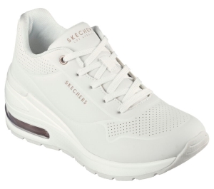 Dámské Boty Na Klínku Skechers Million Air - Elevated Air Bílé | CZ.155401WHT