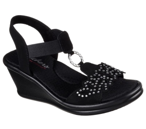 Dámské Boty Na Klínku Skechers Rumblers - Queen B Černé | CZ.38558BLK