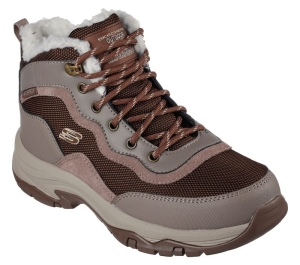 Dámské Boty Skechers Relaxed Fit: Trego - Mountain Scenery Šedé Hnědé Hnědé | CZ.167430TPBR