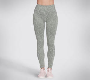 Dámské Kalhoty Skechers GOSTRETCH Diamond Brushed FL HW Legging Světle Zelene | CZ.WLG196LTGR