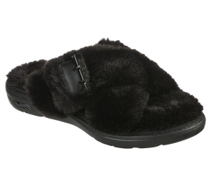 Dámské Pantofle Skechers GO LOUNGE: Arch Fit Lounge - First Rate Černé | CZ.175104BBK