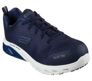 Dámské Pracovní Obuv Skechers Pracovní: Glide-Step SR - Adilly Alloy Špicí Tmavě Blankyt Bílé | CZ.108086NVW