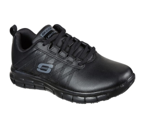 Dámské Pracovní Obuv Skechers Pracovní Relaxed Fit: Sure Track - Erath SR Černé | CZ.76576BLK