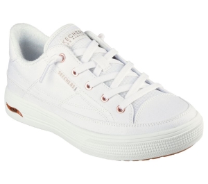 Dámské Slip On Skechers Arch Fit Arcade - Meet Ya There Bílé | CZ.177190WHT
