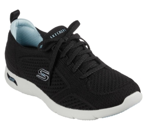 Dámské Slip On Skechers Arch Fit Refine - Ideal Muse Černé Bílé | CZ.104249BKW