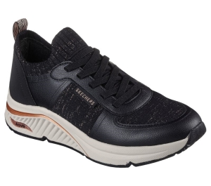 Dámské Slip On Skechers Arch Fit S-Miles - Miglio Marcatore Černé Růžové Zlaté | CZ.155569BKRG