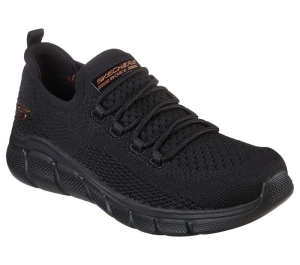 Dámské Slip On Skechers BOBS Sportovní B Flex - Color Connect Černé | CZ.117121BBK