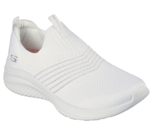 Dámské Slip On Skechers Ultra Flex 3.0 - Classy Charm Bílé | CZ.149855WHT