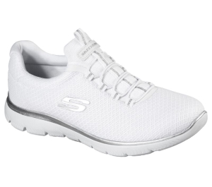Dámské Sportovní Tenisky Skechers Summits Bílé Stříbrné | CZ.12980WSL