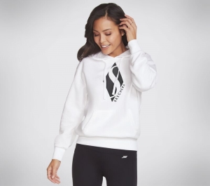 Dámské Topy Skechers Big Diamond Hoodie Bílé | CZ.WHD12WHT