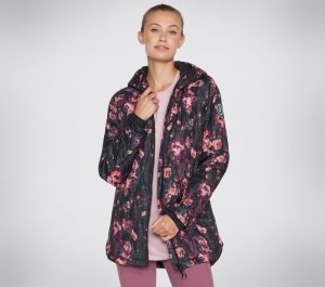 Dámské Topy Skechers GOWALK Linear Floral Diamond Quilt Jacket Viacfarebný | CZ.WJA279MULT