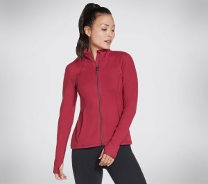 Dámské Topy Skechers GO WALK Mesh Jacket Raspberry | CZ.W03JA158RAS