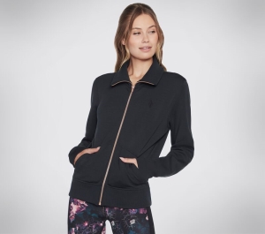 Dámské Topy Skechers Hoodless SkechCloud Jacket Černé | CZ.WJA288BLK
