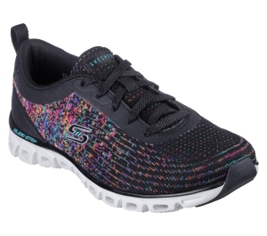 Dámské Šněrovací Boty Skechers Glide-Step - Fab Time Černé Viacfarebný | CZ.104331BKMT