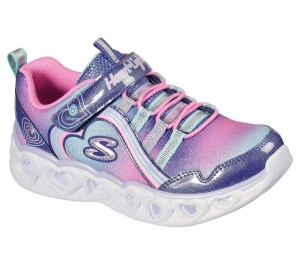 Dívčí Light Up Boty Skechers S Lights: Heart Lights - Rainbow Lux Tmavě Blankyt Viacfarebný | CZ.302308LNVMT