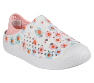 Dívčí Slip On Skechers Guzman Steps - Hello Daisy Bílé Růžové | CZ.302114LWPK