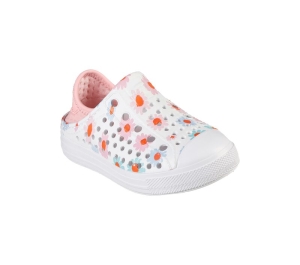 Dívčí Slip On Skechers Guzman Steps - Hello Daisy Bílé Růžové | CZ.302114NWPK