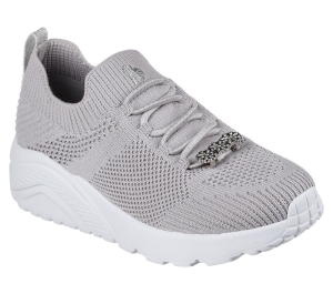 Dívčí Slip On Skechers Uno Lite - Knitty Bloom Šedé | CZ.310465LGRY