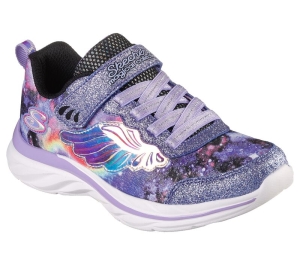 Dívčí Sportovní Tenisky Skechers Quick Kicks - Flying Beauty Fialové Černé | CZ.302208LPRBK
