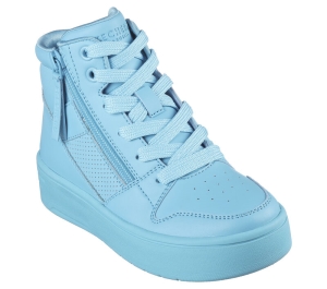 Dívčí Šněrovací Boty Skechers Court High - Color Voltage Světle Tyrkysové | CZ.310198LAQUA