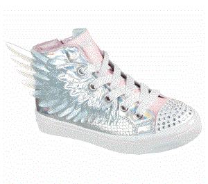 Dívčí Šněrovací Boty Skechers Twinkle Toes: Twi-Lites 2.0 - Unicorn Wings Stříbrné Růžové | CZ.314401LSLPK