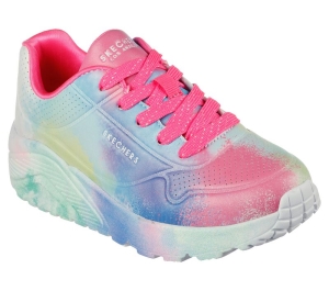 Dívčí Šněrovací Boty Skechers Uno Lite - Splatter Shines Bílé Viacfarebný | CZ.310486LWMLT