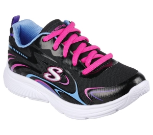 Dívčí Šněrovací Boty Skechers Wavy Lites - Pretty Colory Černé Viacfarebný | CZ.303521LBKMT