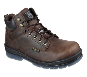Pánské Boty Skechers Pracovní: Argum ST WP Hnědé | CZ.200034CDB