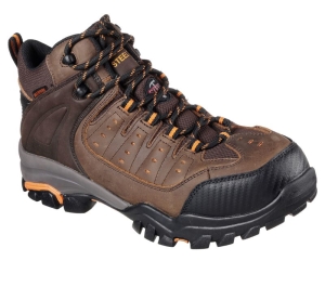 Pánské Boty Skechers Pracovní: Delleker - Lakehead ST Hnědé Oranžové | CZ.77126BROR