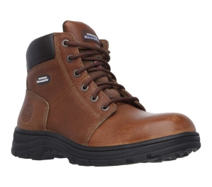 Pánské Boty Skechers Pracovní: Relaxed Fit - Workshire ST Hnědé | CZ.77009BRN