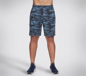 Pánské Kalhoty Skechers SKECH-SWEATS Camo Lounge 9 Inch Krátké Tmavě Blankyt Viacfarebný | CZ.MSH104NVMT