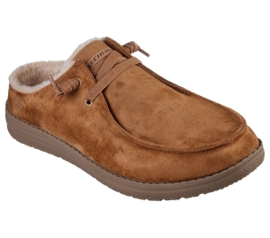 Pánské Pantofle Skechers Relaxed Fit: Melson - Mozley Hnědé | CZ.210379TAN