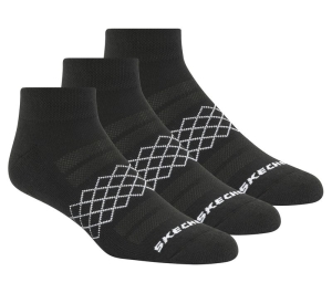Pánské Ponožky Skechers 3 Pack Diamond Quarter Černé | CZ.Z113711BLK