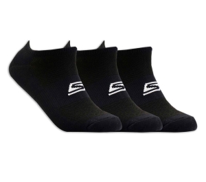 Pánské Ponožky Skechers 3 Pack No Show Stretch Černé | CZ.Z101715BLK