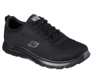 Pánské Pracovní Obuv Skechers Pracovní Relaxed Fit: Flex Advantage - Bendon SR Černé | CZ.77125BLK
