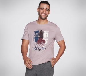 Pánské Topy Skechers Endeavour Tee Šedé Hnědé Levandule | CZ.MTS338TPLV