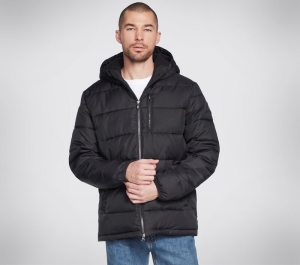 Pánské Topy Skechers GO WALK Escape S Kapucí Jacket Černé | CZ.MJA242BLK