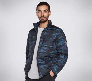 Pánské Topy Skechers GO WALK Trailové Jacket Tmavě Blankyt Viacfarebný | CZ.MJA256NVMT