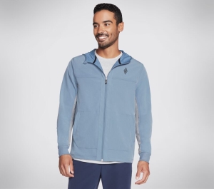 Pánské Topy Skechers SKECHWEAVE Premium S Kapucí Jacket Blankyt Šedé | CZ.M1JA123BLGY