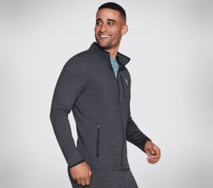 Pánské Topy Skechers ULTRA GO Equalizer Jacket Šedé | CZ.MJA251CHAR