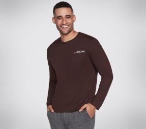 Pánské Topy Skechers Varocity LS Vínové | CZ.MLT181BUR